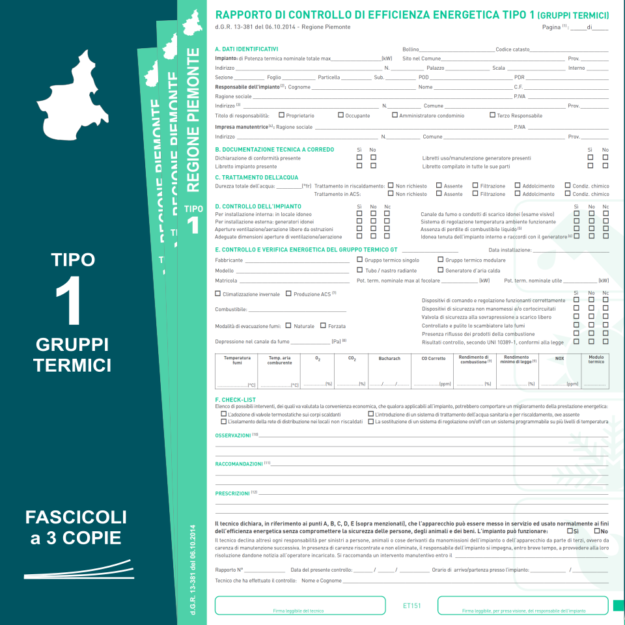 ET151-FA RAPPORTO DI CONTROLLO TIPO 1 PIEMONTE 3 COPIE