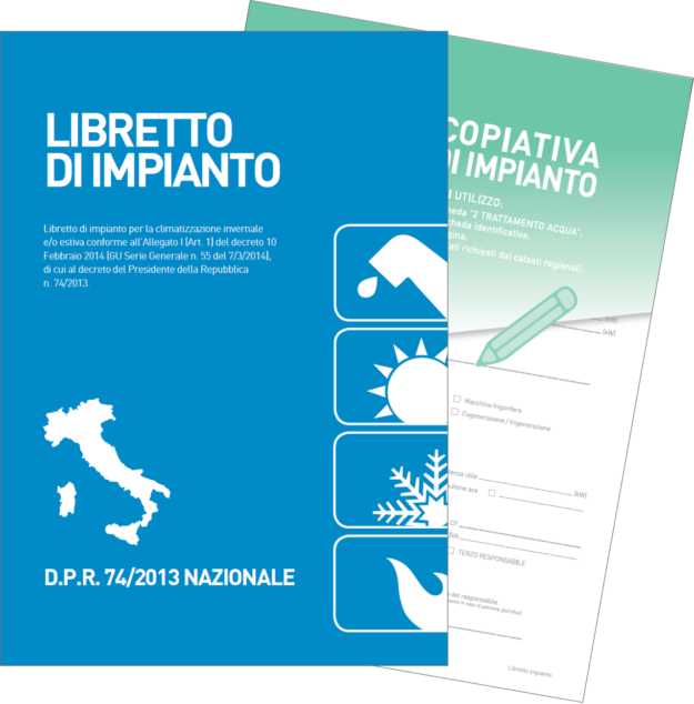 ET160C LIBRETTO IMPIANTI DOMESTICI NAZIONALE 24 pag. DPR 74/2013 CON SCHEDA COPIATIVA