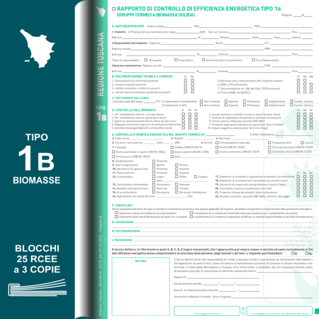 ET138-BLS BLOCCO 25 RAPPORTI DI CONTROLLO TOSCANA TIPO 1B