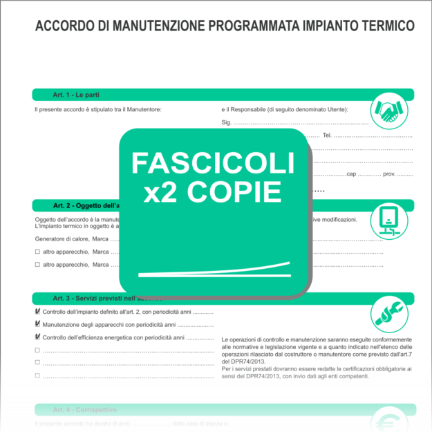 ET195-FA ACCORDI DI MANUTENZIONE IN FASCICOLI A 2 COPIE