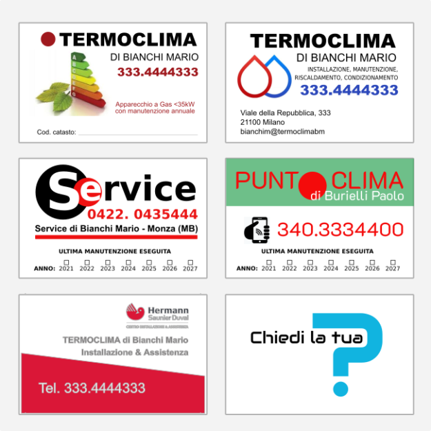 ET410 ETICHETTE PER CALDAIE 76x51