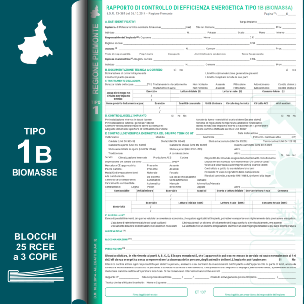 ET153-BLS BLOCCO 25 RAPPORTI DI CONTROLLO PIEMONTE TIPO 1B