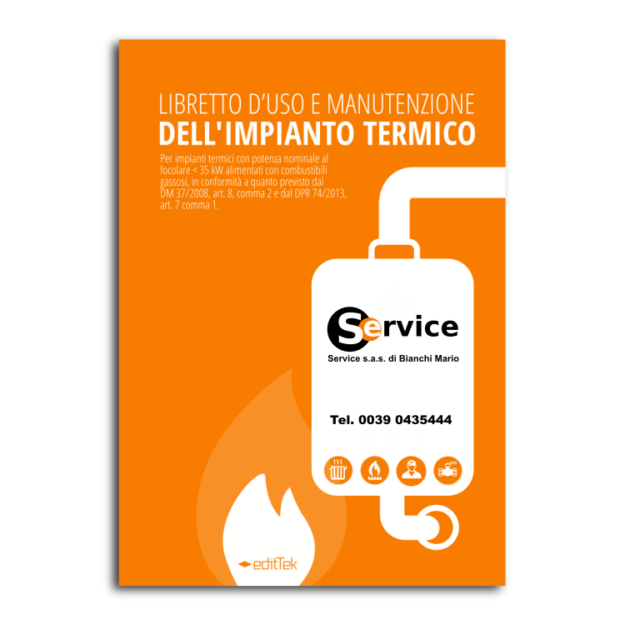 ET159 LIBRETTO D'USO E MANUTENZIONE PER IMPIANTI GAS (Personalizzato)